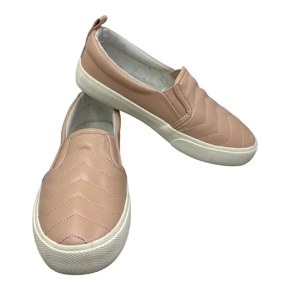 Cat & Jack Girls Nellie Chevron Stitch Slip-On Sneakers - Size 2